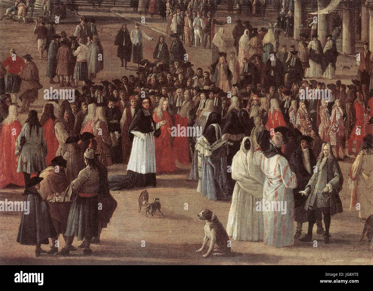 Luca Carlevarijs - La réception du Cardinal César d'Estrées (détail) - WGA4 6 Banque D'Images