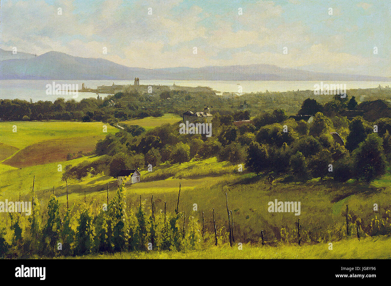 Wilhelm Bode Blick von der Bäuerlinshalde über den Bodensee Lindau Banque D'Images