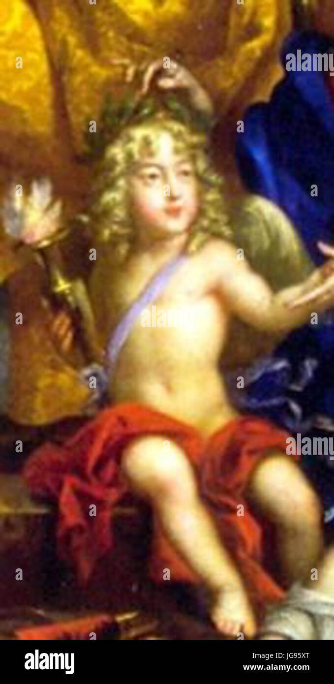 Louis Grand Dauphin de la famille de Louis XIV par Nocret Banque D'Images