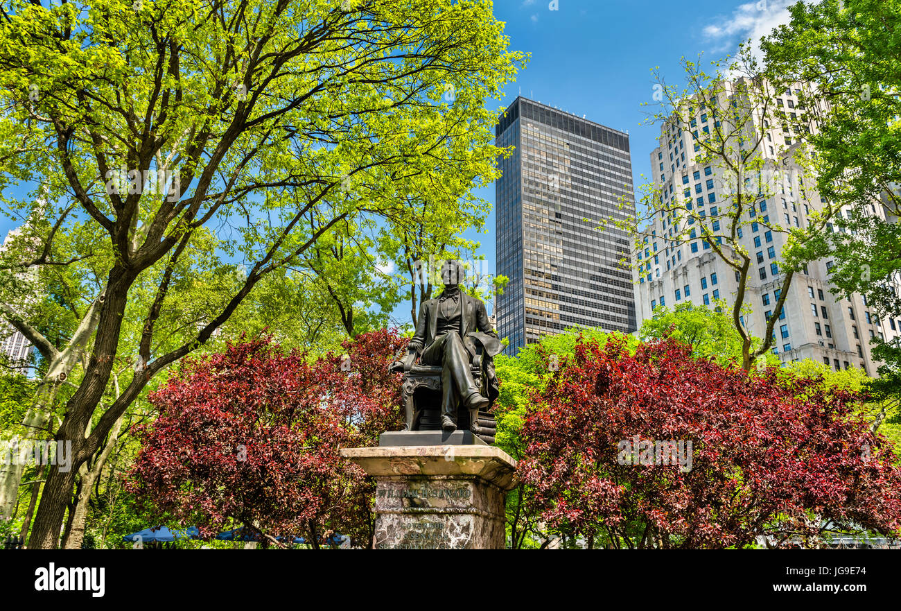 Statue de William Seward au Madison Square Park, à Manhattan, New York City Banque D'Images