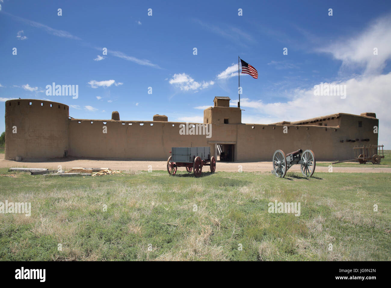 Virages old fort, un grand et fort adobe hiistoric trading post au Colorado Banque D'Images