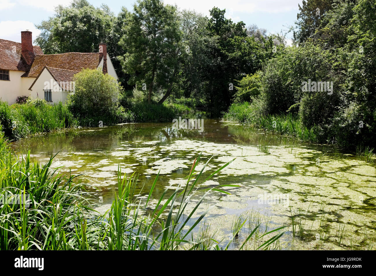 Suffolk UK Juin 2017 - Moulin de Flatford près de l'endroit où John Constable peint la fameuse Hay Wain Banque D'Images