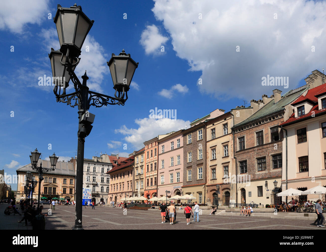 Peu de place du marché, Rynek maly, Cracovie, Pologne, Europe Banque D'Images