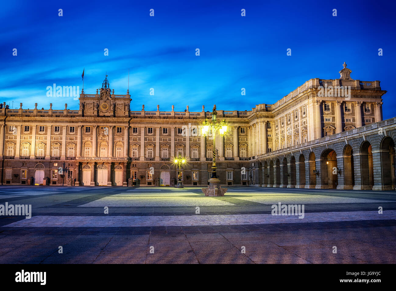 Madrid, Espagne : le Palais Royal, le Palacio Real de Madrid Banque D'Images