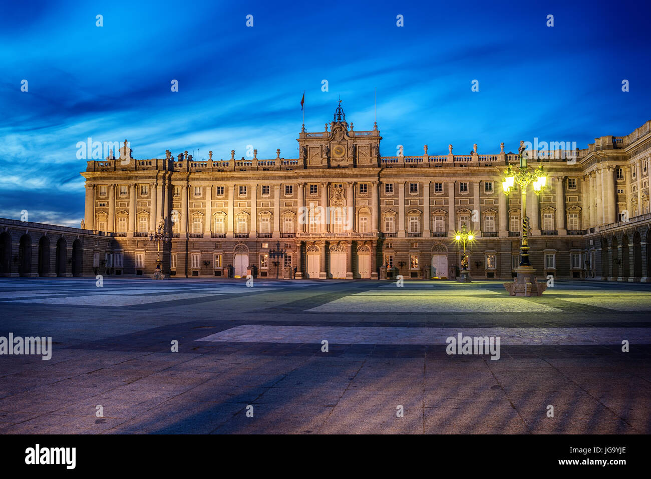 Madrid, Espagne : le Palais Royal, le Palacio Real de Madrid Banque D'Images