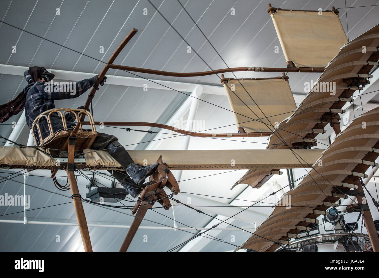 Modèle de l'aviateur français Henri Fabre (1910) Banque D'Images