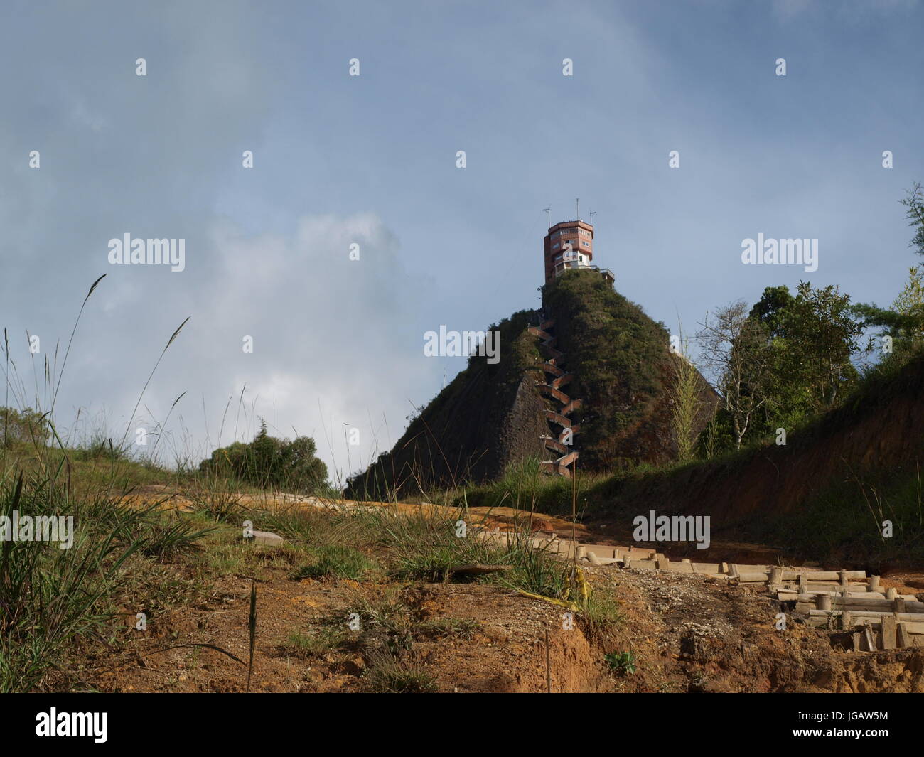 El Peñón de Guatapé en Colombie Banque D'Images