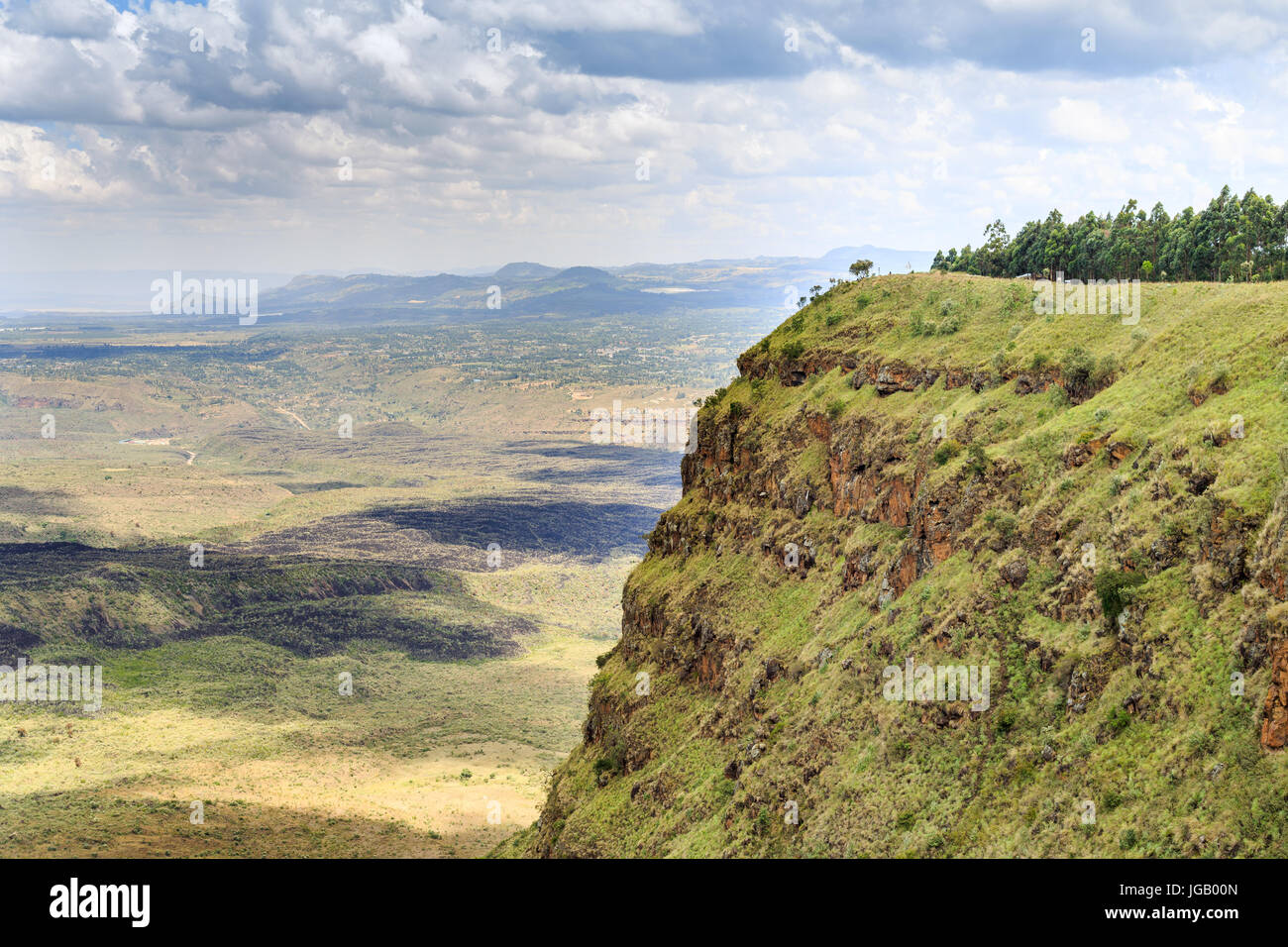Beau paysage de cratère Menengai, Nakuru, Kenya, Afrique de l'Est Banque D'Images