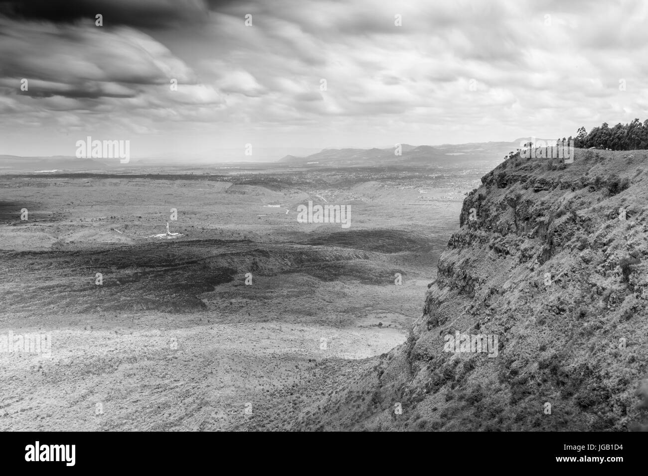 Beau paysage de cratère Menengai, Nakuru, Kenya, Afrique de l'Est Banque D'Images