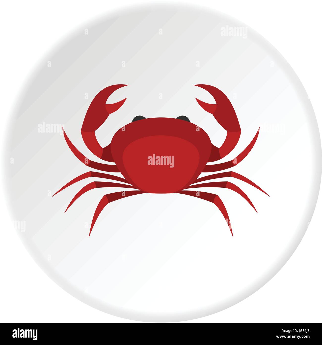 Le crabe royal rouge cercle icône Illustration de Vecteur