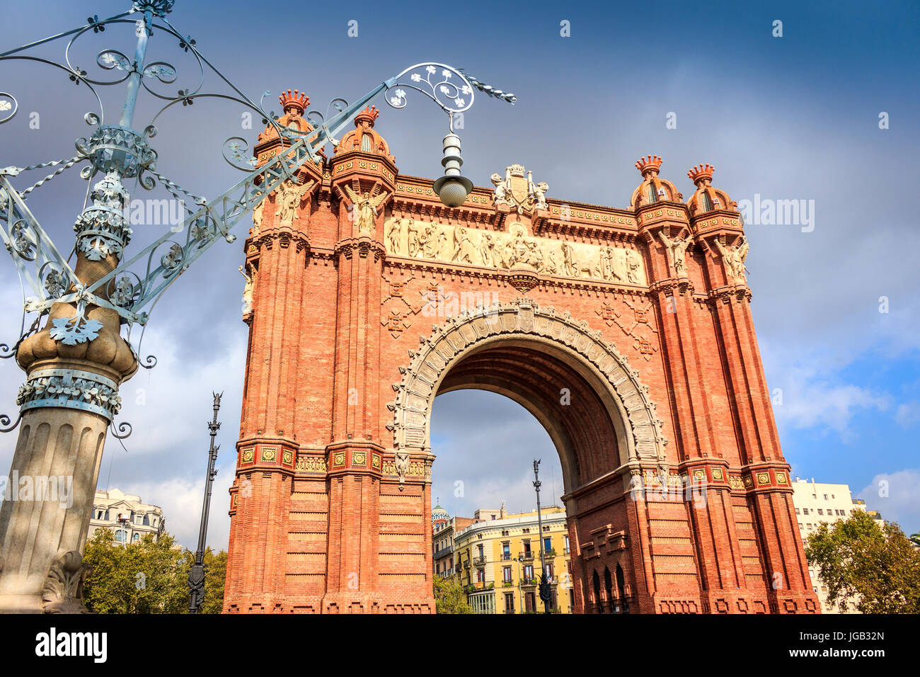 L'Arc de Triomphe à Barcelone, Catalogne, Espagne Banque D'Images