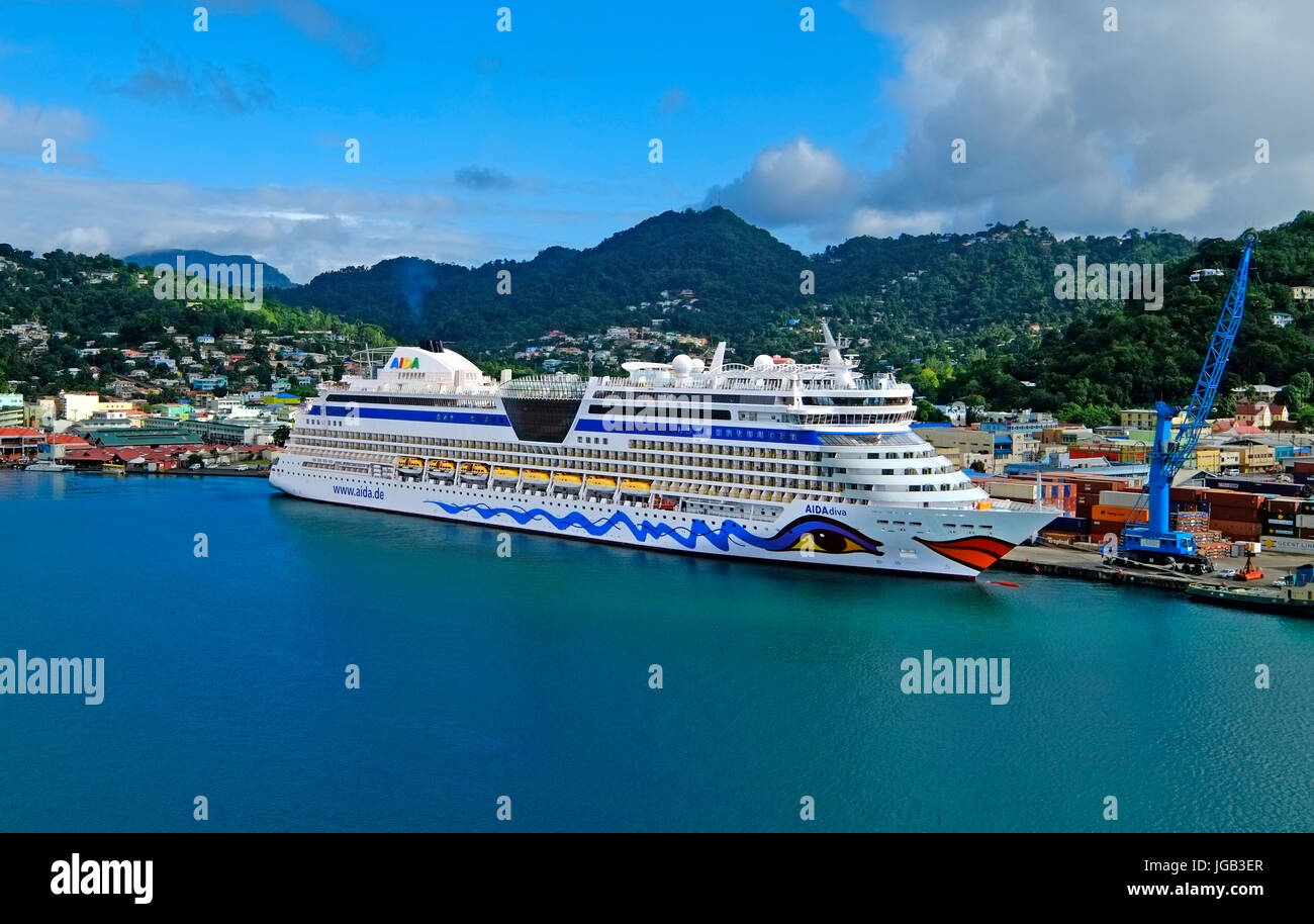 Bridgetown Barbade Bethsabée Caraïbes du Sud Croisière Aida Diva Cruise line Banque D'Images