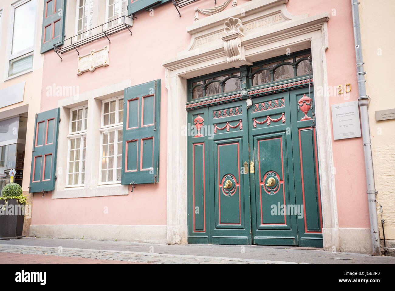 Musée dans la maison, où Ludwig van Beethoven est né à Bonn, Allemagne Banque D'Images