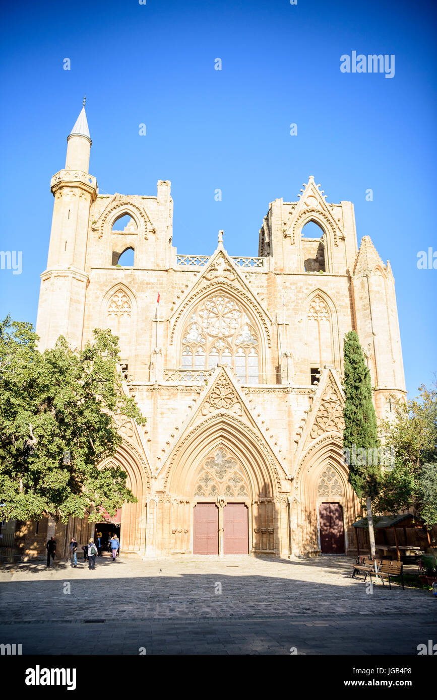 Lala Mustafa Pacha Mosquée de Famagouste, Chypre du Nord Banque D'Images