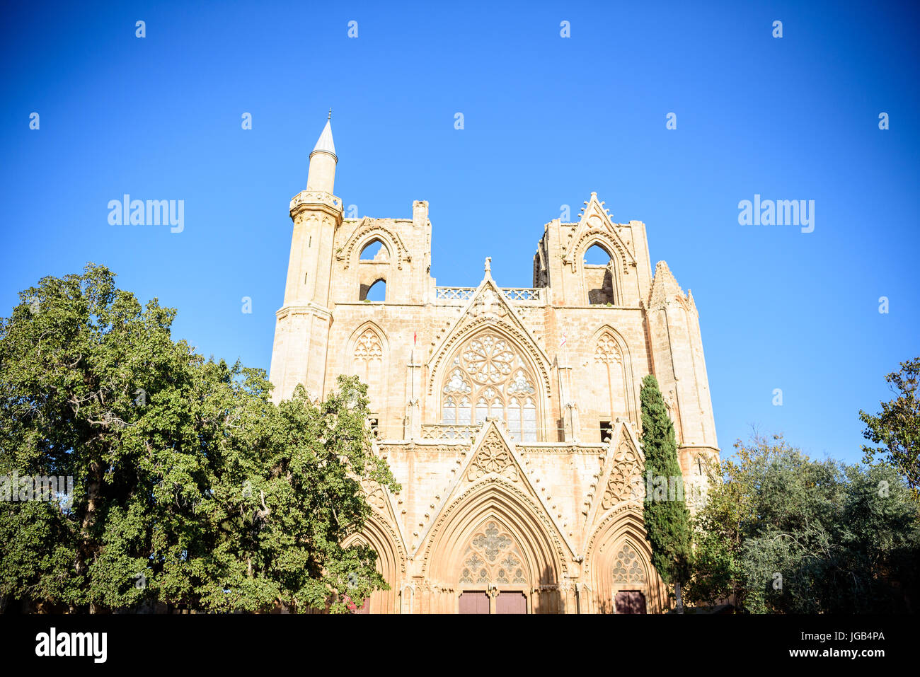 Lala Mustafa Pacha Mosquée de Famagouste, Chypre du Nord Banque D'Images