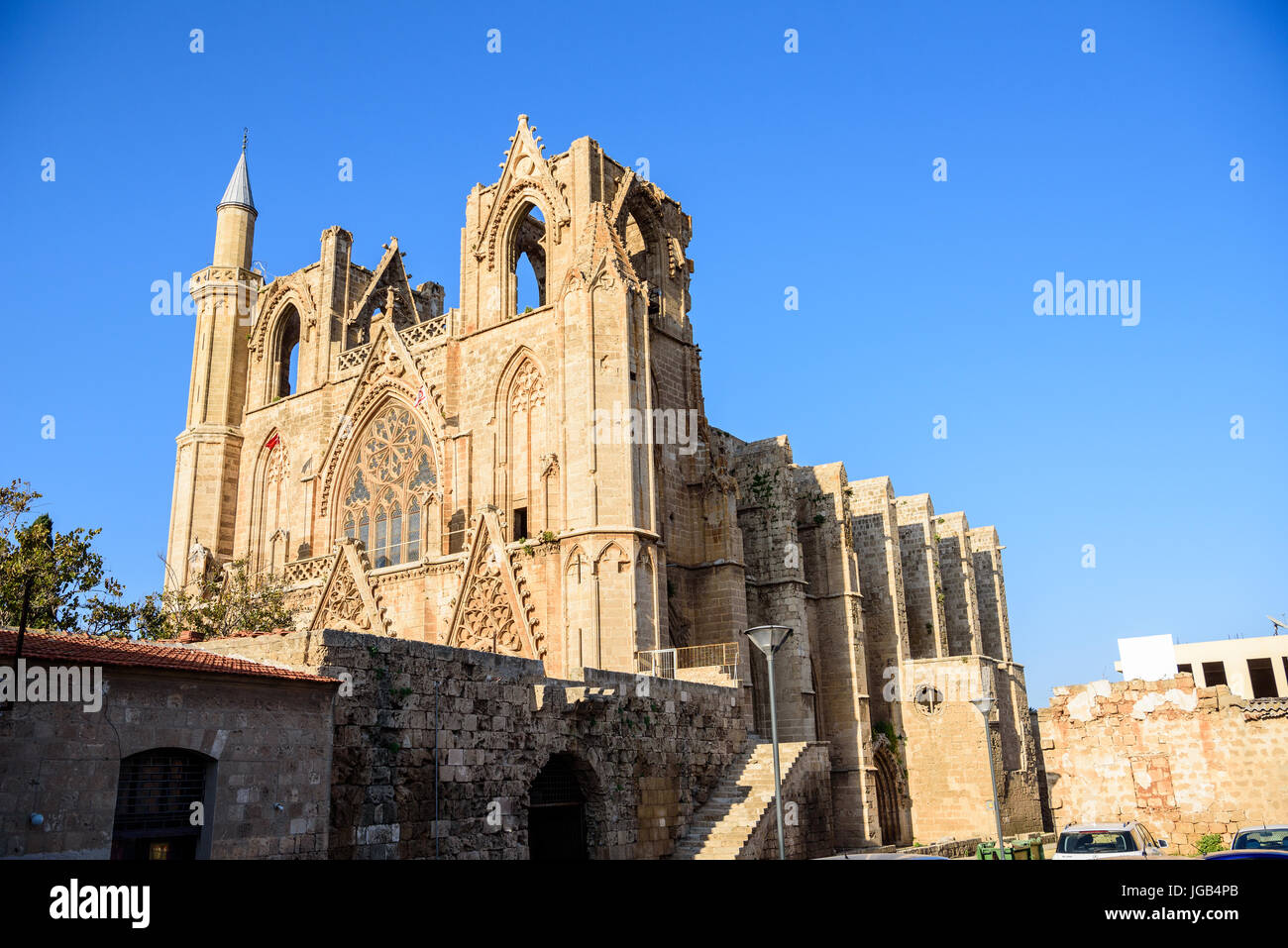 Lala Mustafa Pacha Mosquée de Famagouste, Chypre du Nord Banque D'Images