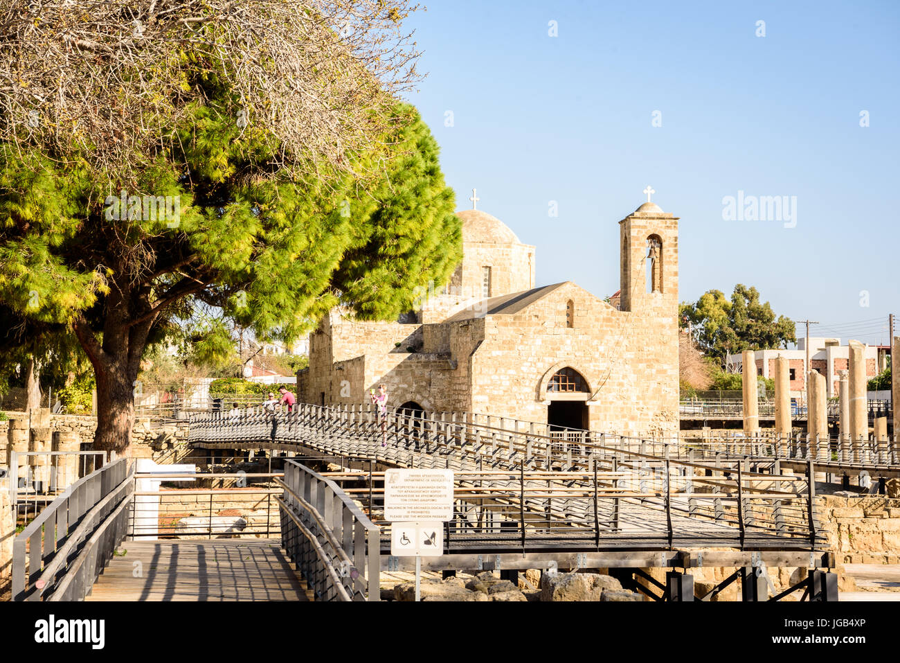 L'Église Ayia Kyriaki Chrysopolitissa à Paphos, République de Chypre Banque D'Images