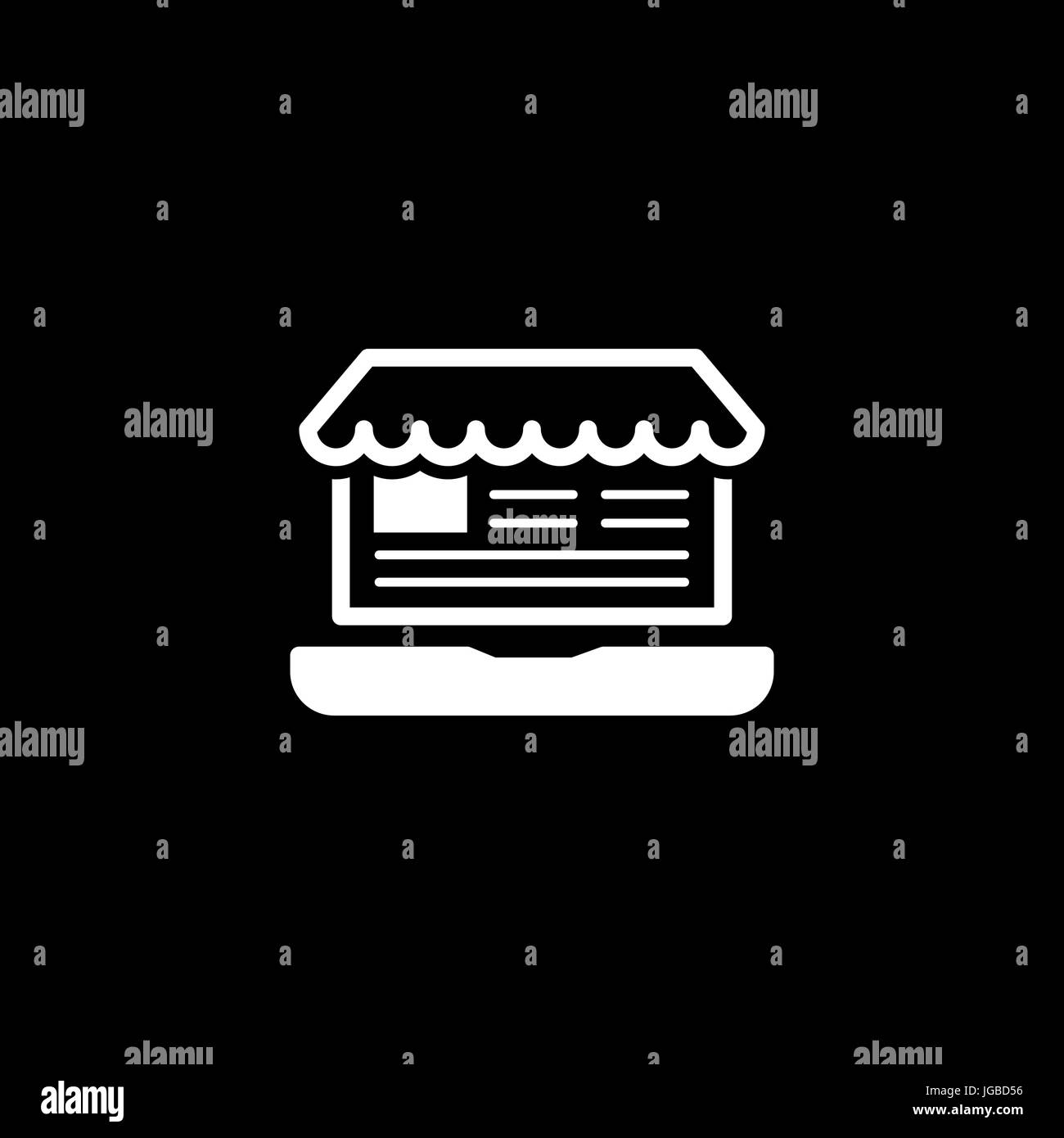 Boutique en ligne Icône. Concept d'entreprise. Illustration de Vecteur