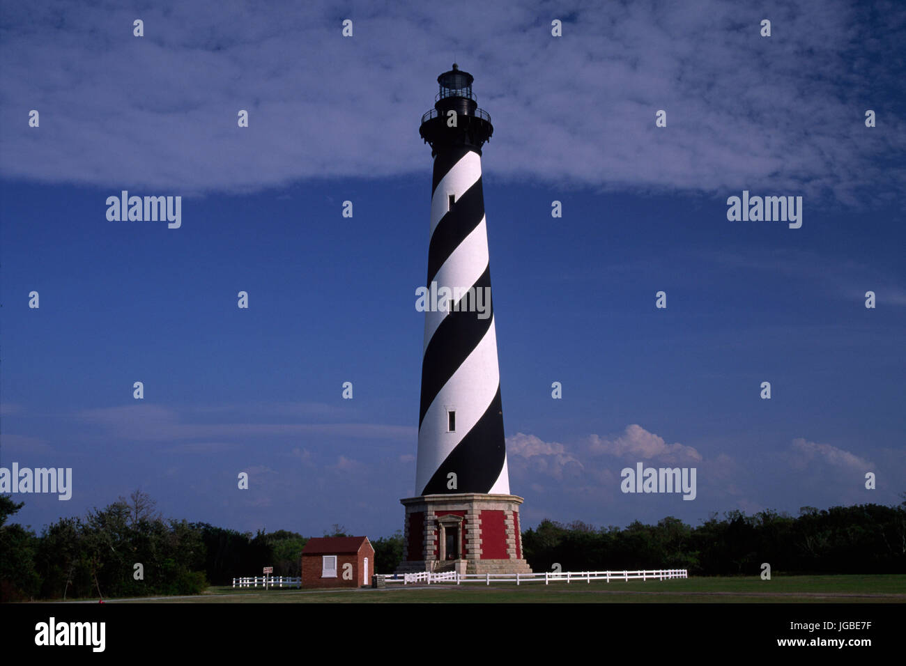 Le phare de Cape Hatteras, Cape Hatteras National Seashore, Caroline du Nord. Banque D'Images