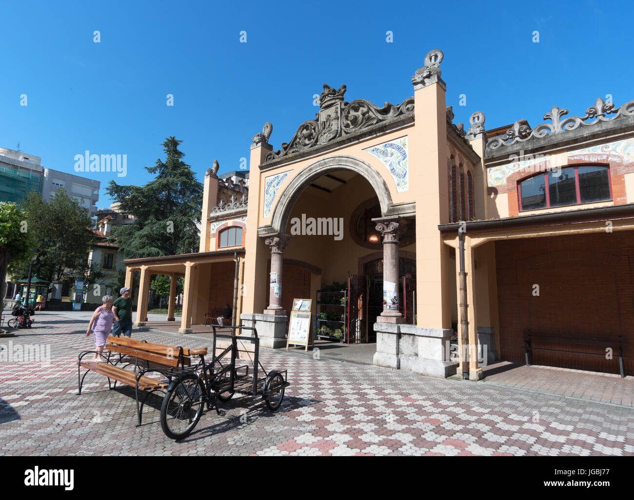 Le marché municipal ou Marché Municipal de Laredo, Cantabrie, Espagne Banque D'Images