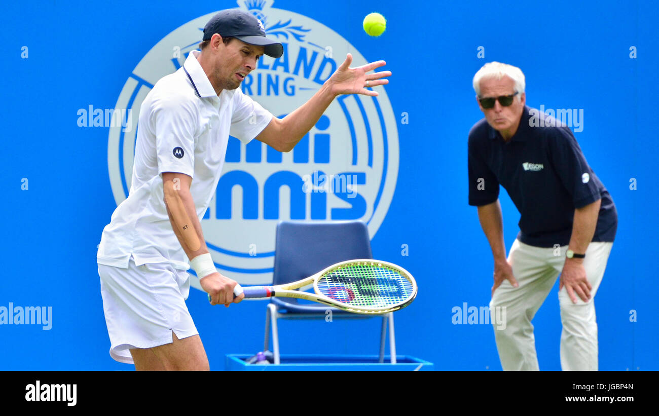 Mike Bryan (USA) au tournoi international Aegon, Eastbourne 2017 Banque D'Images