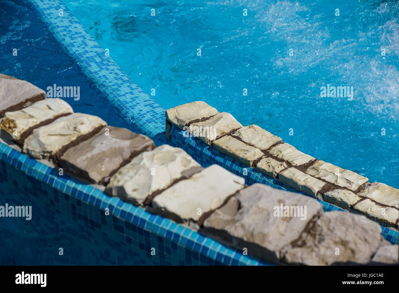 Détail de bord belle piscine Banque D'Images