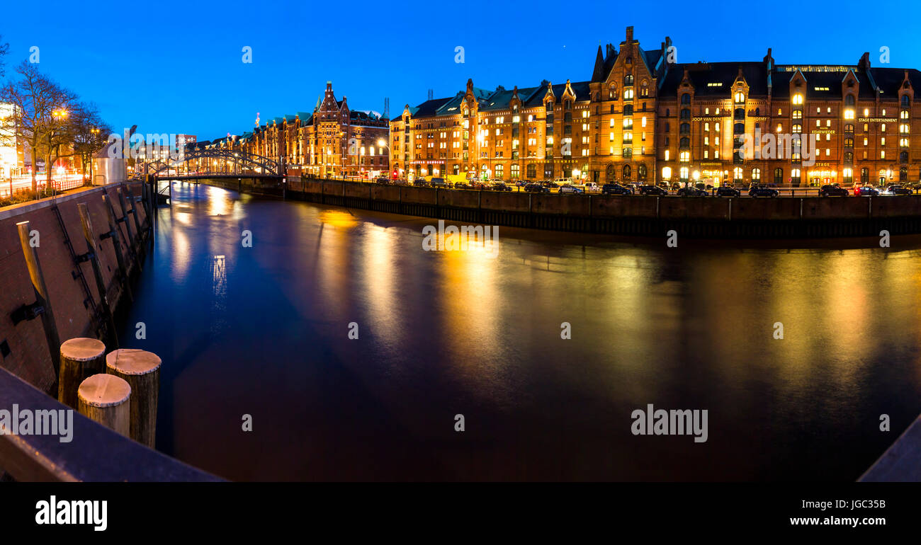 Et Binnenhafen Speicherstadt, Hambourg, Allemagne Banque D'Images