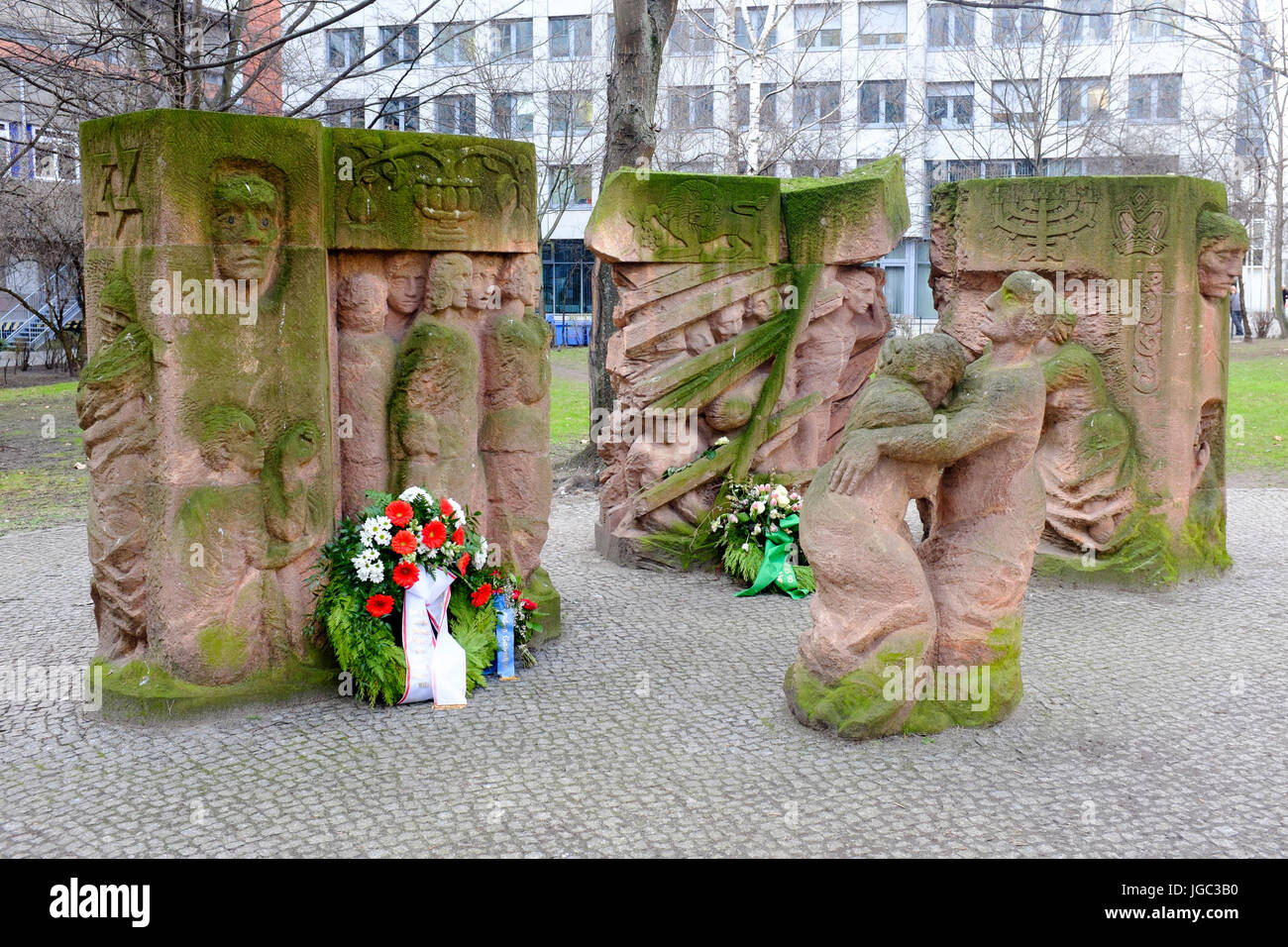 Sculpture d'Ingeborg Hunzinger, Rosenstrasse, Berlin Banque D'Images