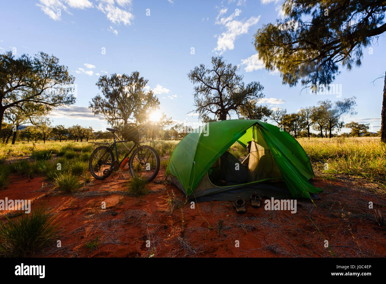 Camping en Australie Banque D'Images