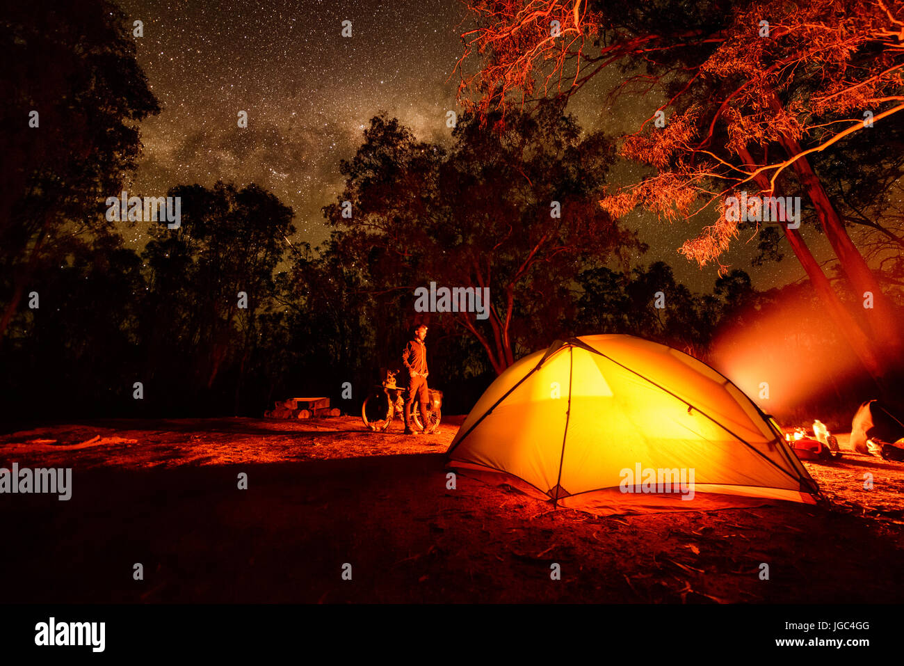 Camping en Australie Banque D'Images