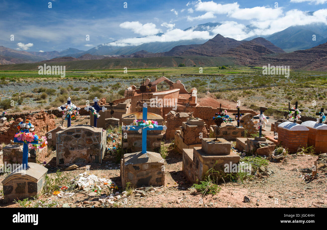Cemetery à haute altittude, dans le nord de l'Argentine Banque D'Images