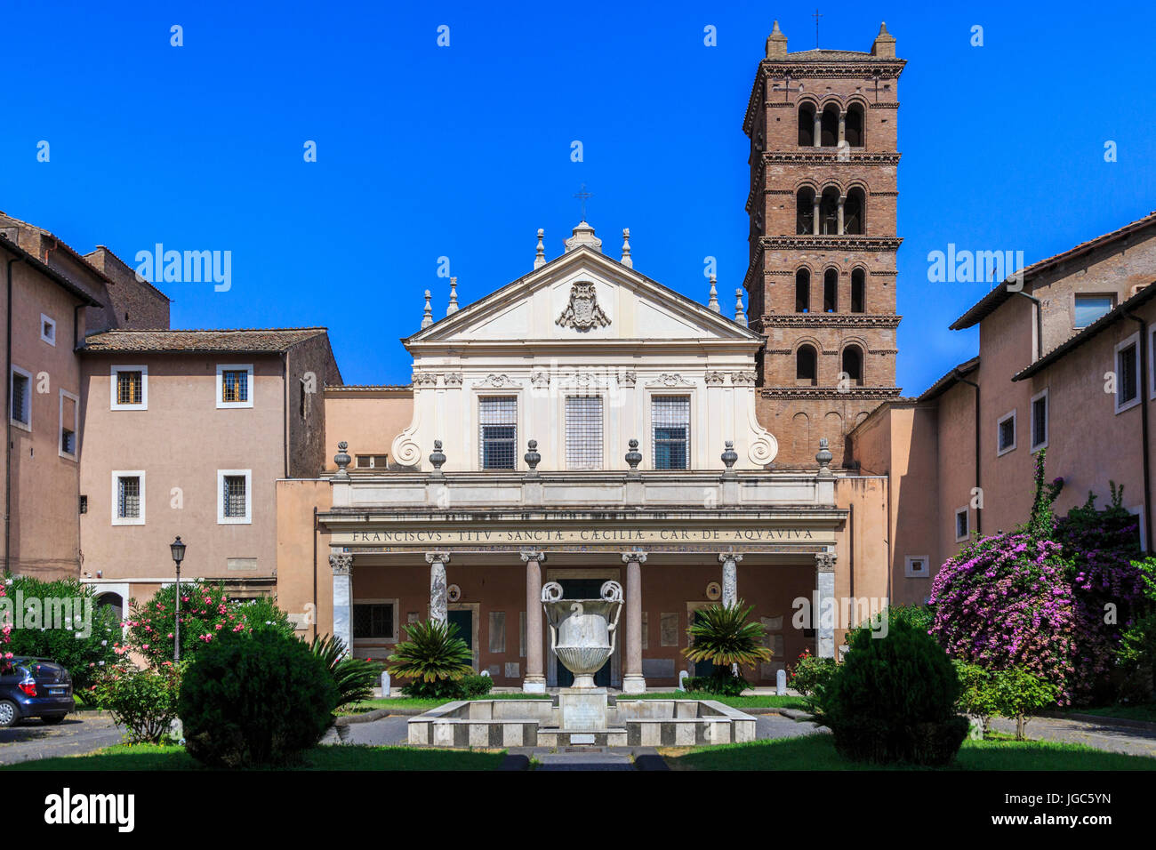 Basilique de Santa Cecilia in Trastevere, Rome, Italie Banque D'Images