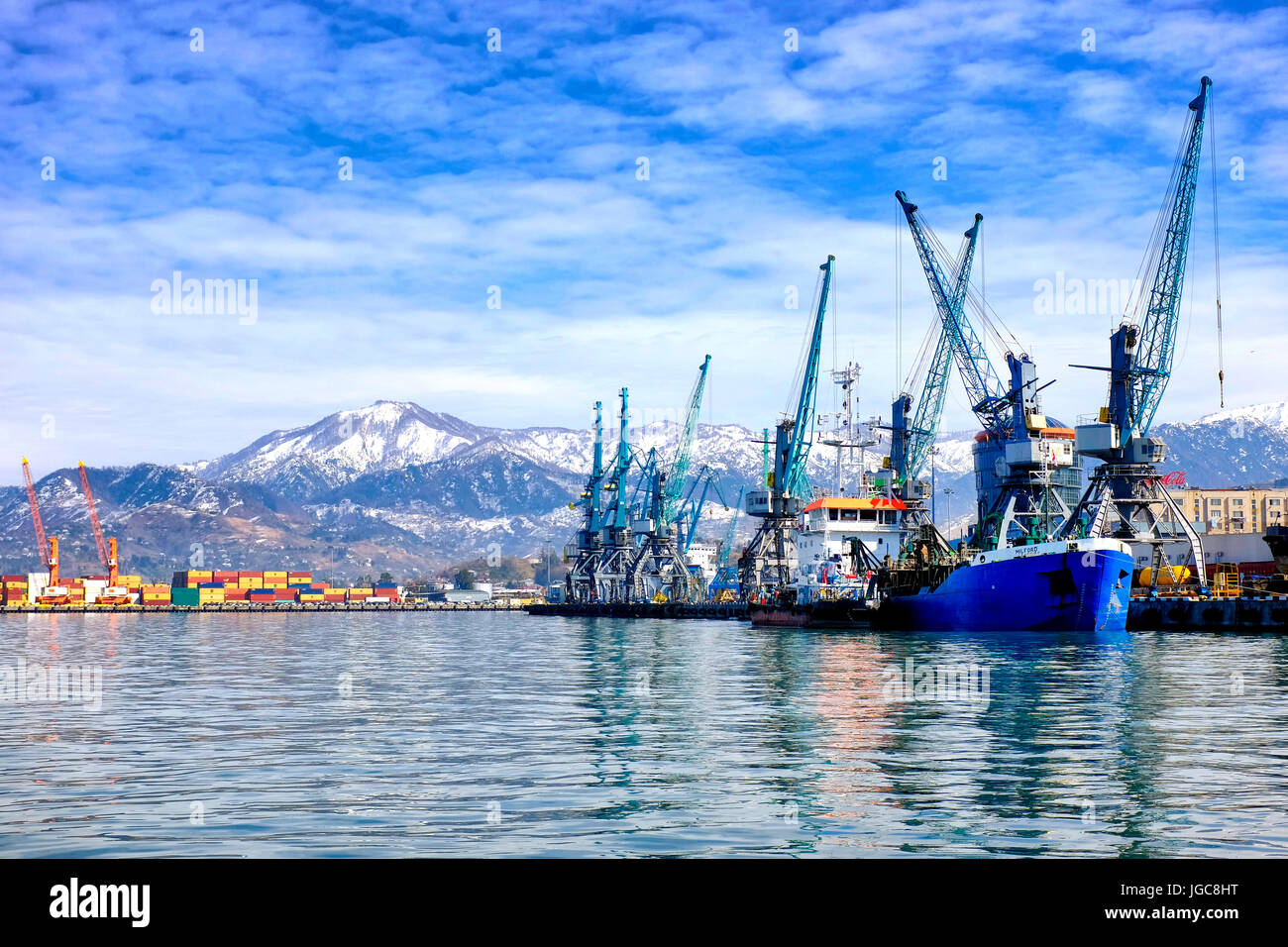Mer, port de Batoumi Batoumi, Géorgie Banque D'Images