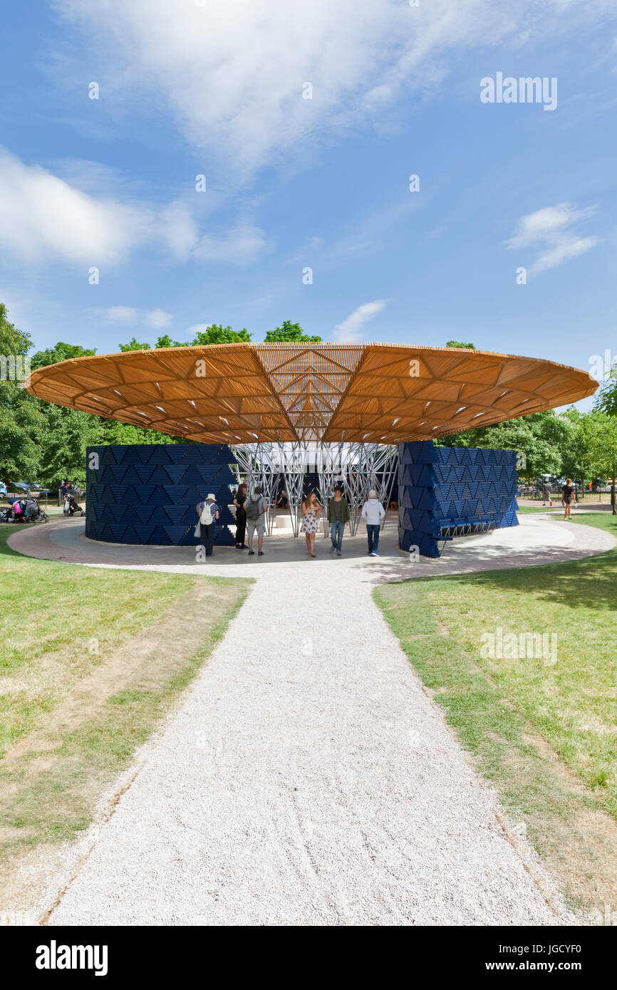 La serpentine Pavilion 2017, Kensington Gardens, Londres, Royaume-Uni. Banque D'Images