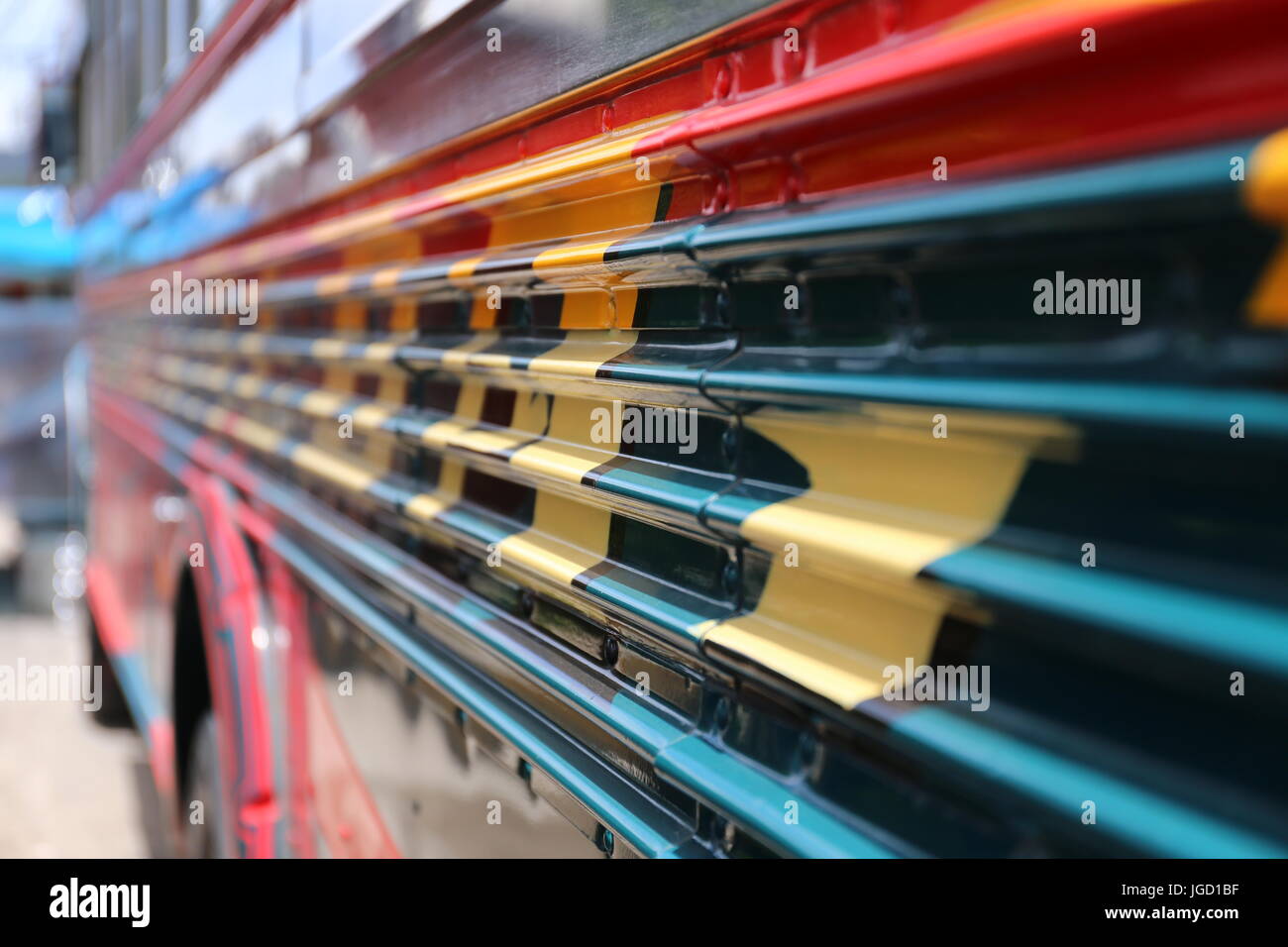 Bus de poulet au Guatemala Antigua - Mai 2015 Banque D'Images
