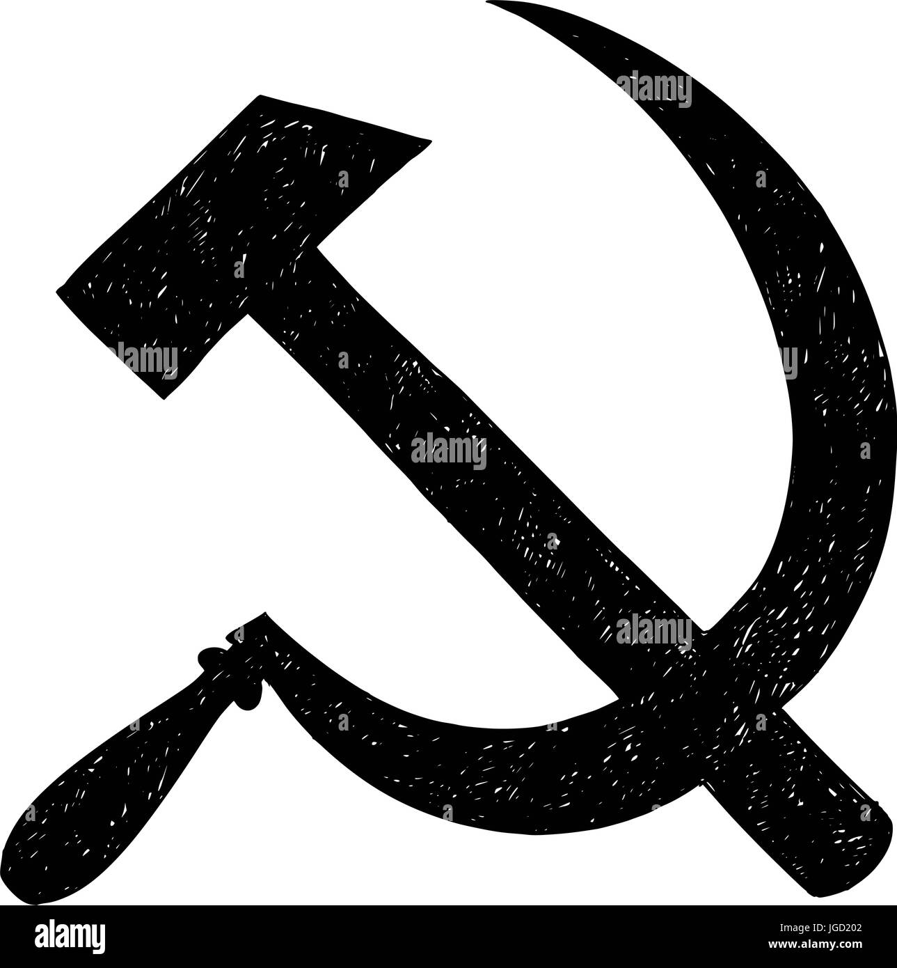 La faucille et du marteau - symbole du communisme et l'Union Soviétique Illustration de Vecteur