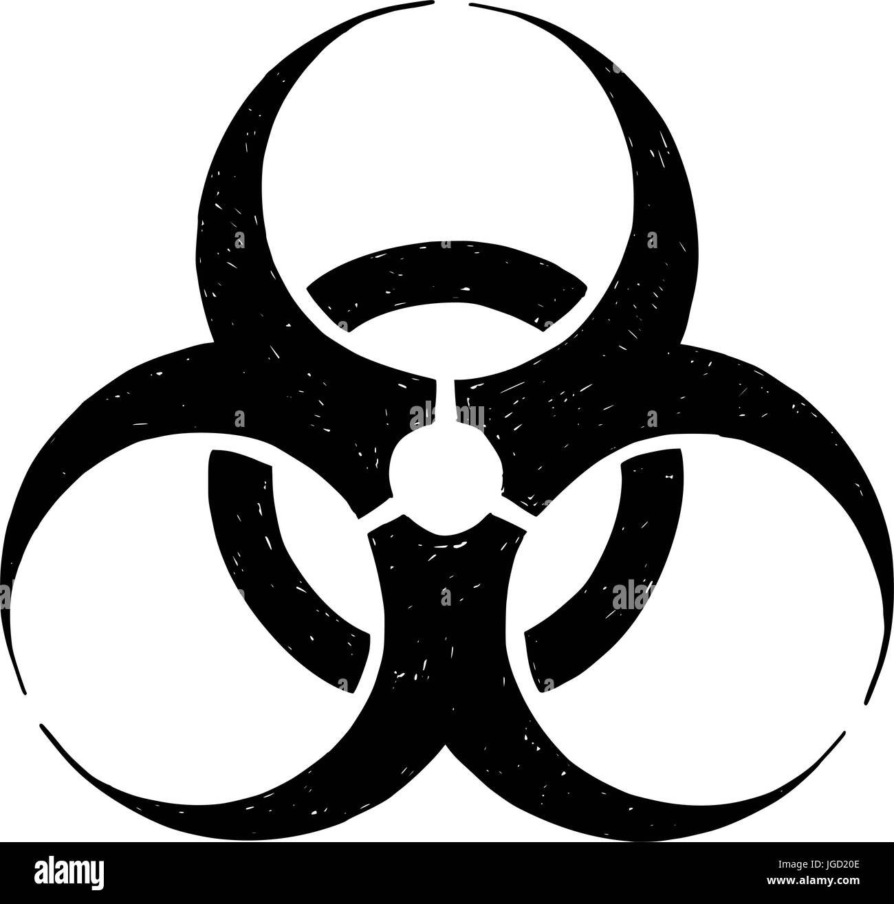 Dessin vectoriel illustration du symbole biohazard Illustration de Vecteur