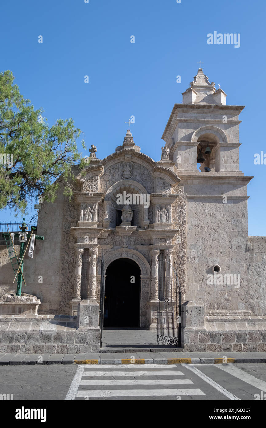 Yanahuara Église (ou San Juan Bautista de Yanahuara Église) - Arequipa, Pérou Banque D'Images