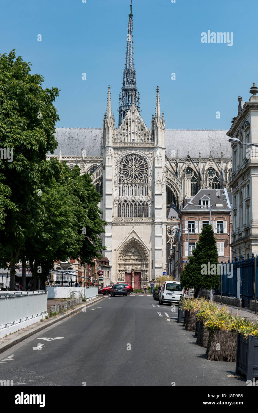 Cathédrale Notre-Dame d'Amiens Banque D'Images