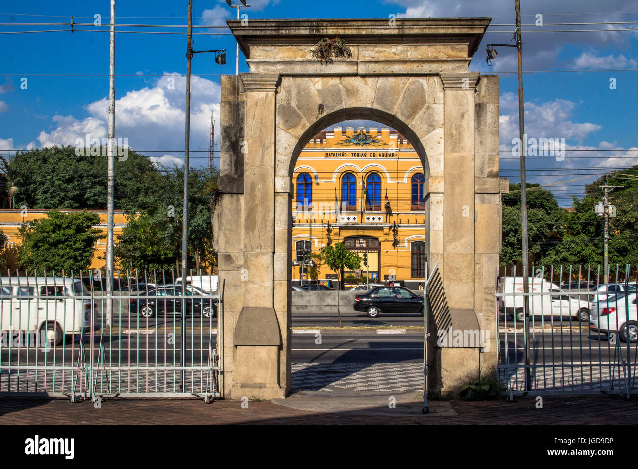 Ancienne entrée Monument Arc Tiradentes, 2016, avenue Tiradentes, Capitale, Sao Paulo, Brésil, Banque D'Images