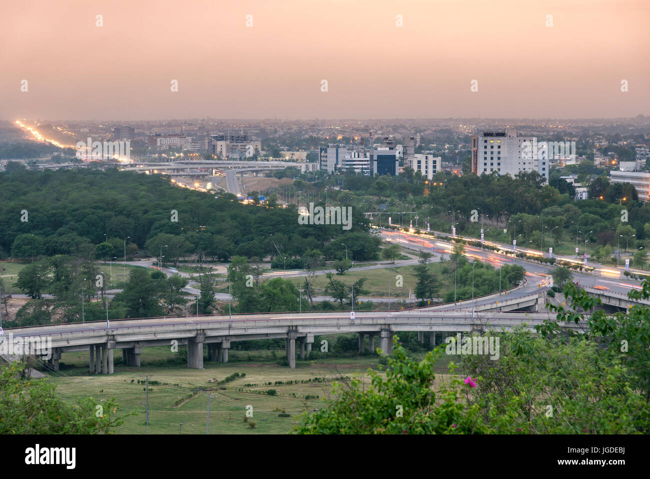 Vue panoramique d'Islamabad au Pakistan Banque D'Images