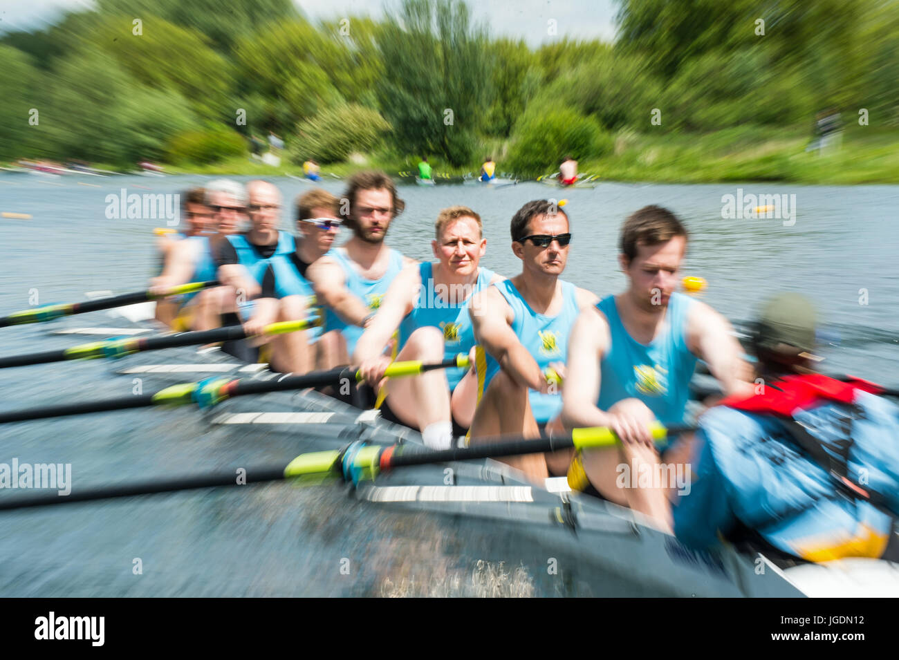 A l'aviron régate 8 + à Peterborough Banque D'Images