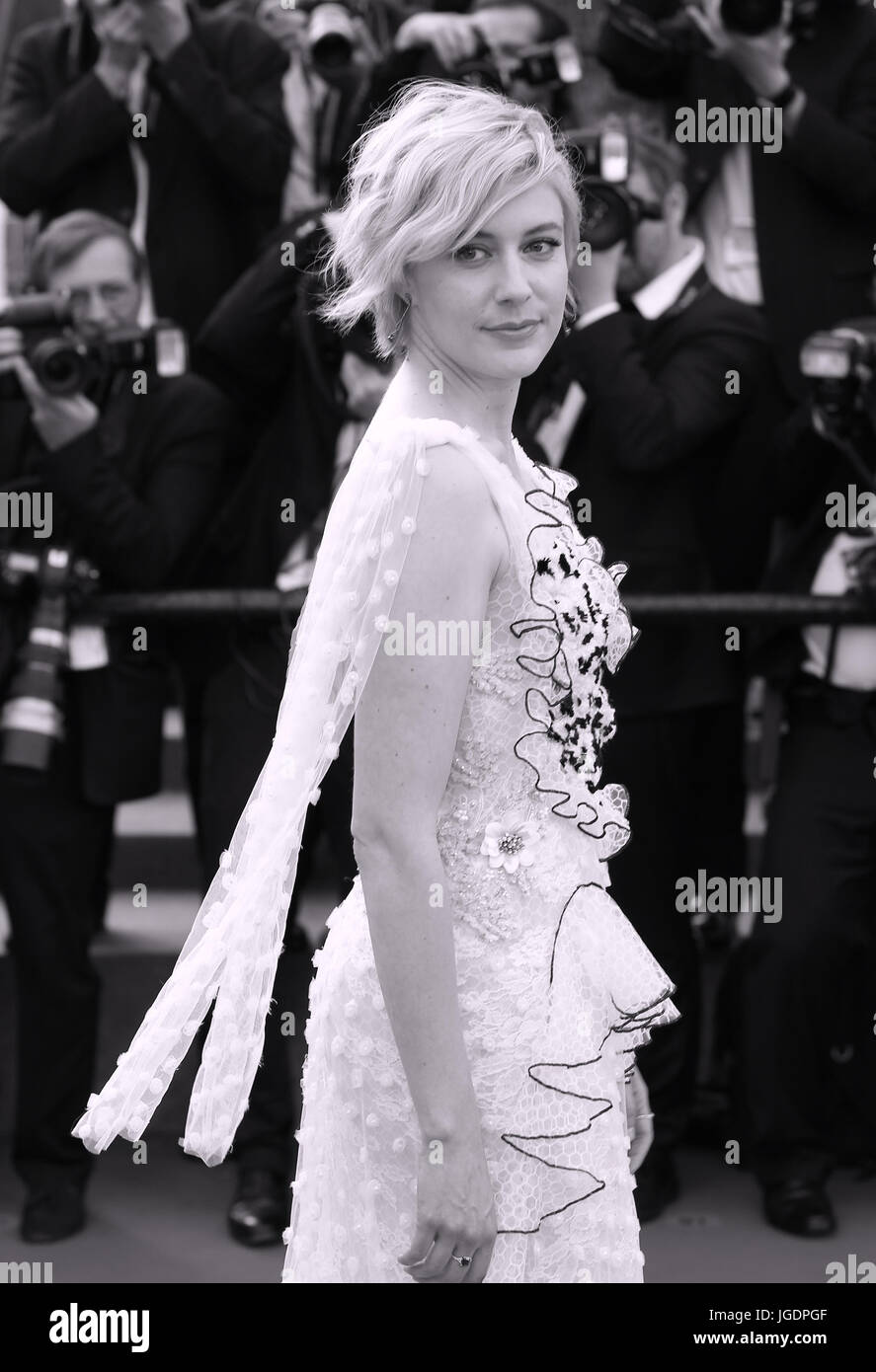 Greta Gerwig assiste à la projection pendant le Histoires Meyerowitz annuel 70e Festival du Film de Cannes au Palais des Festivals le 21 mai 2017 à Cannes, France. Banque D'Images