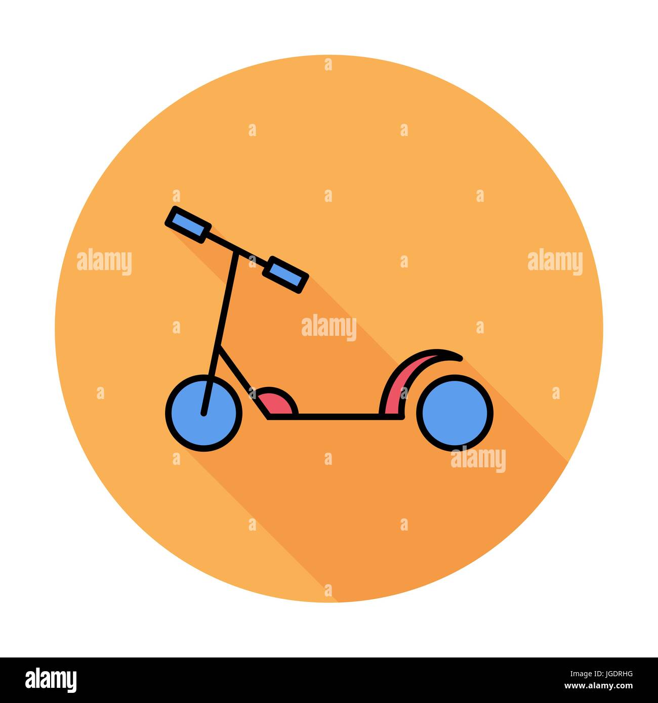 Enfant Scooter fine ligne télévision vector icon set connexes pour des applications web et mobiles. Il peut être utilisé comme - pictogramme, icône, élément infographique. Vector Illustration de Vecteur