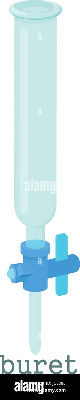 Burette de laboratoire,icône style cartoon Illustration de Vecteur