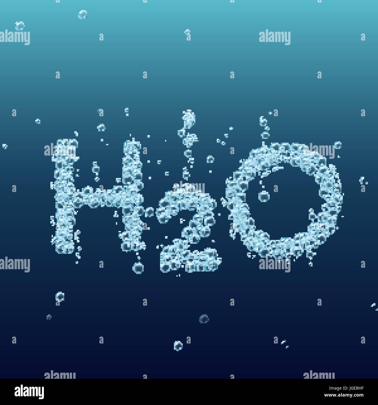 Bulle d'eau h2o l'arrière-plan Illustration de Vecteur