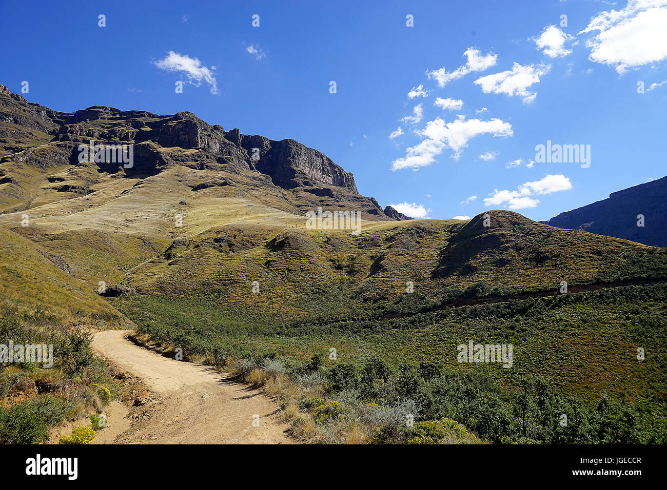 L'Afrique du Sud Lesotho Sani Pass Drakensberge Banque D'Images