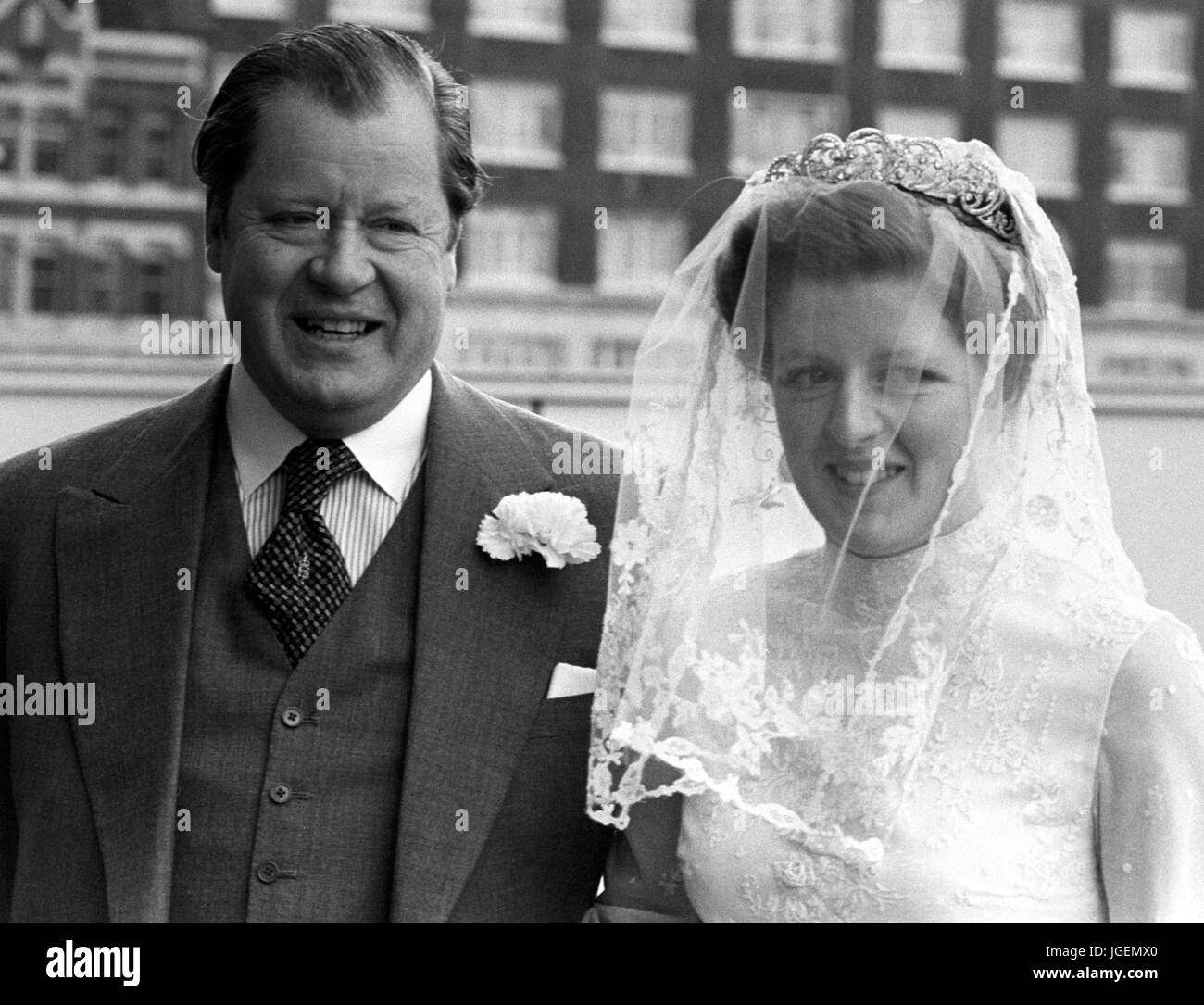 Earl Spencer, d'Althorp, la 56 ans et père de Lady Diana Spencer, avec sa fille Lady Jane Spencer. Banque D'Images