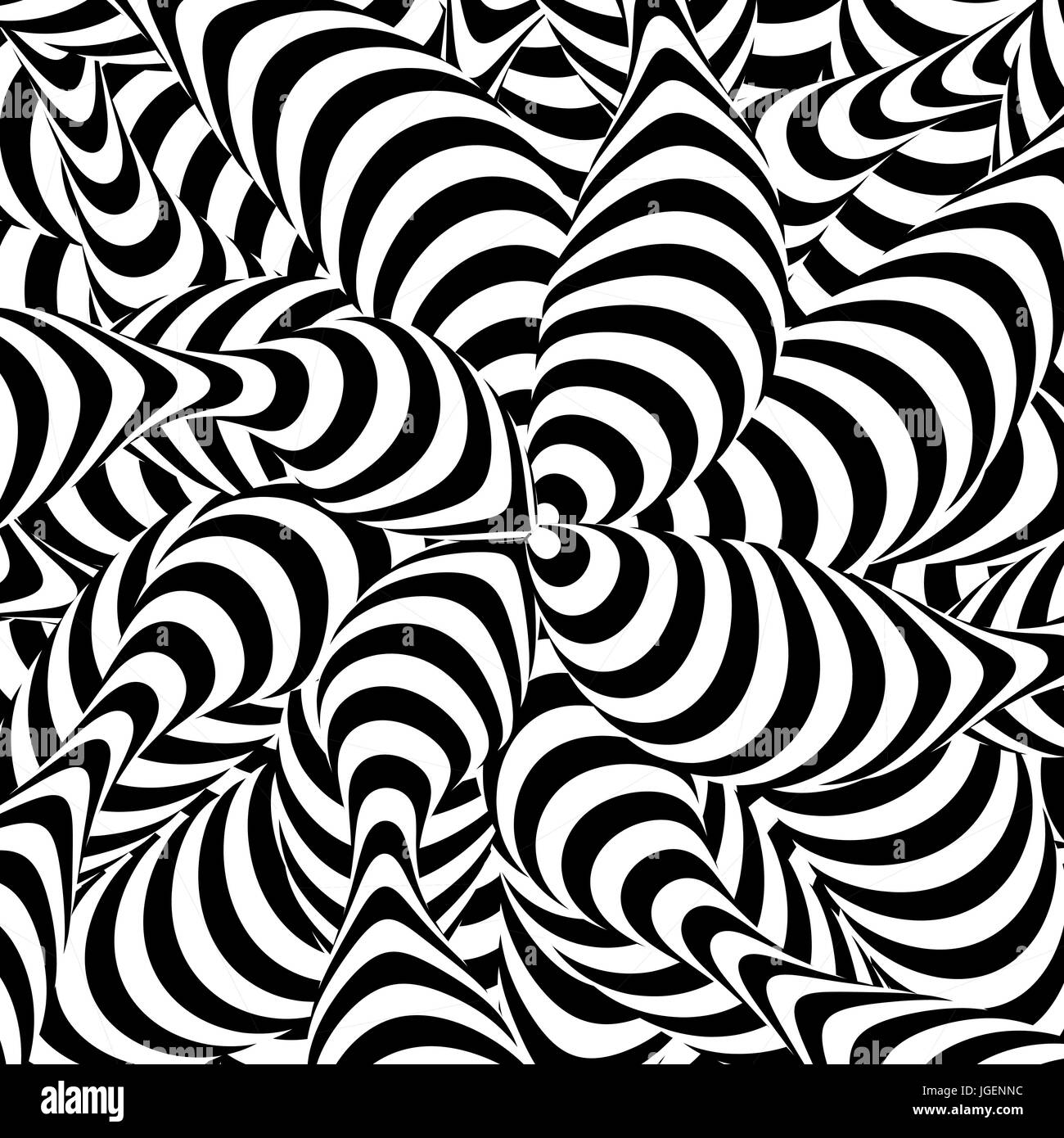 Résumé fond rayé. Phénomène Vortex en spirale. L'Hypnose en noir et blanc,  rayons. Illustration de l'art optique Image Vectorielle Stock - Alamy