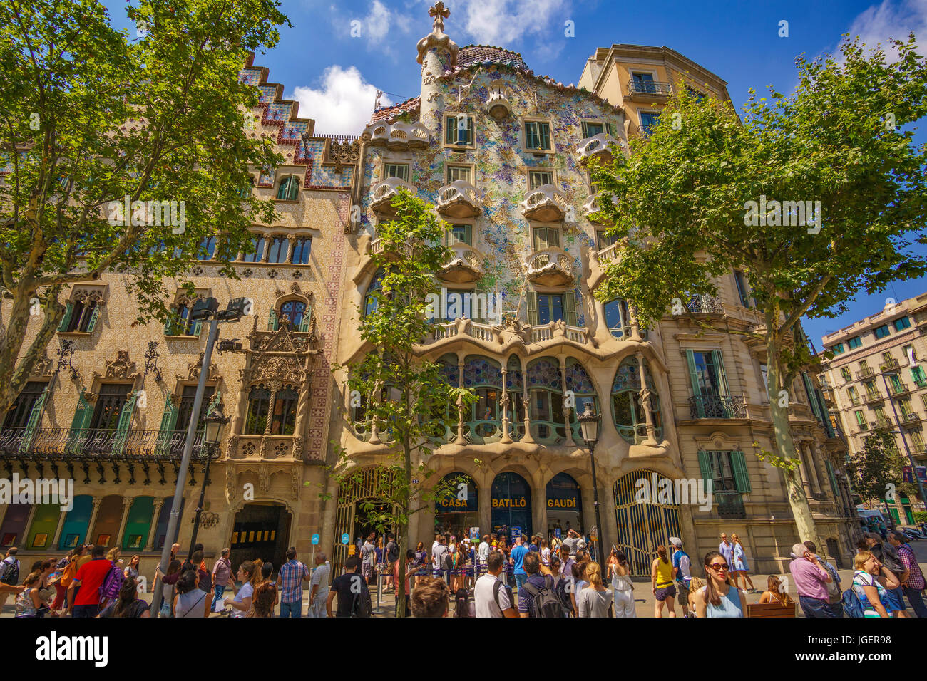 Création de Gaudi Casa Batlo interne. La Casa Batlló a été construit en 1877. C'est un célèbre bâtiment situé dans le centre de Barcelone. Banque D'Images